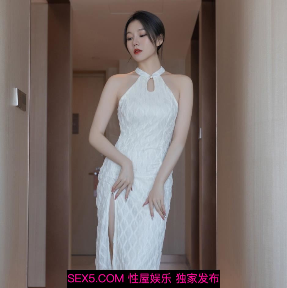 [寫真] 模特安然Maleah私房脱白纱连衣裙露红色蕾丝内衣惹火诱惑写真[52P]